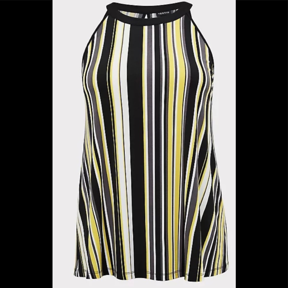 Torrid Multi Stripe Studio Knit Goddess tank